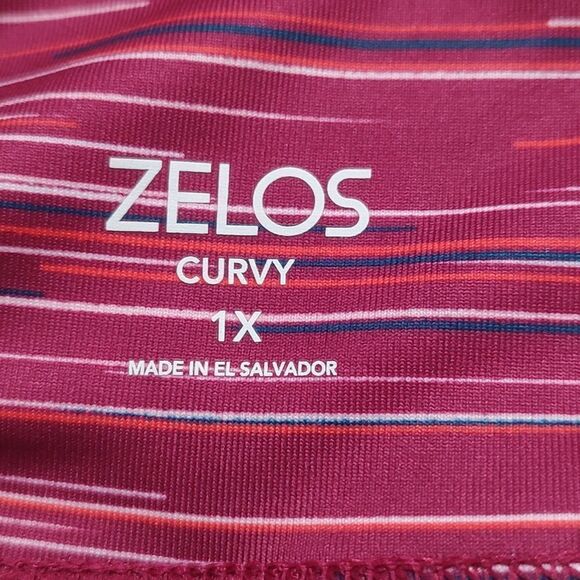 Zelos Curvy tight striped workout yoga leggings  Sz 1X  NWT - Picture 10 of 10